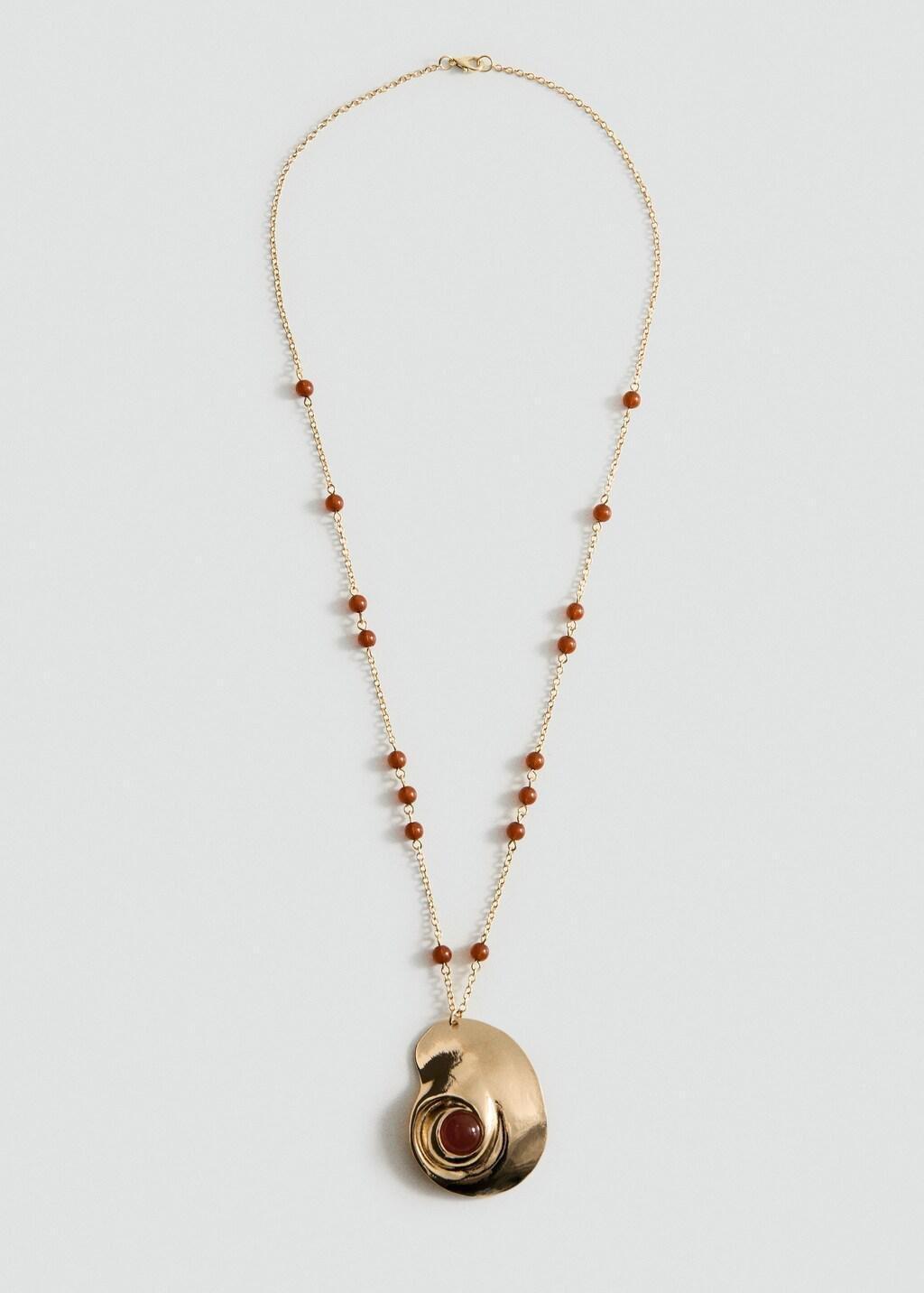 Gold Spiral Pendant Necklace, Gold, large image number 4
