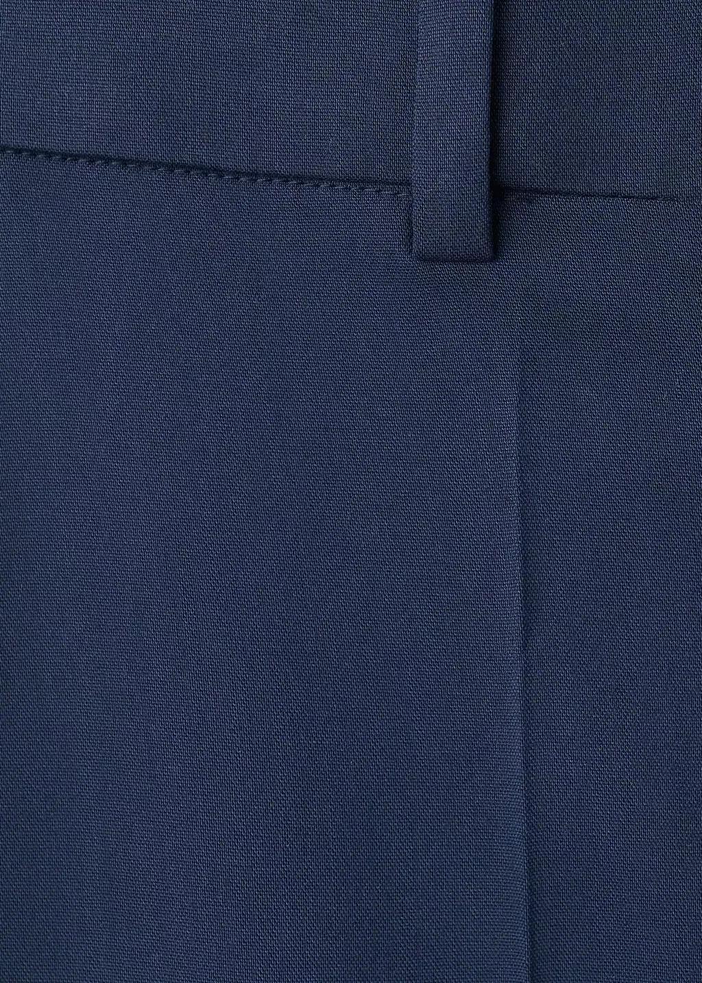 Blue Straight Low-Rise Suit Trousers, 0201_52, large image number 1