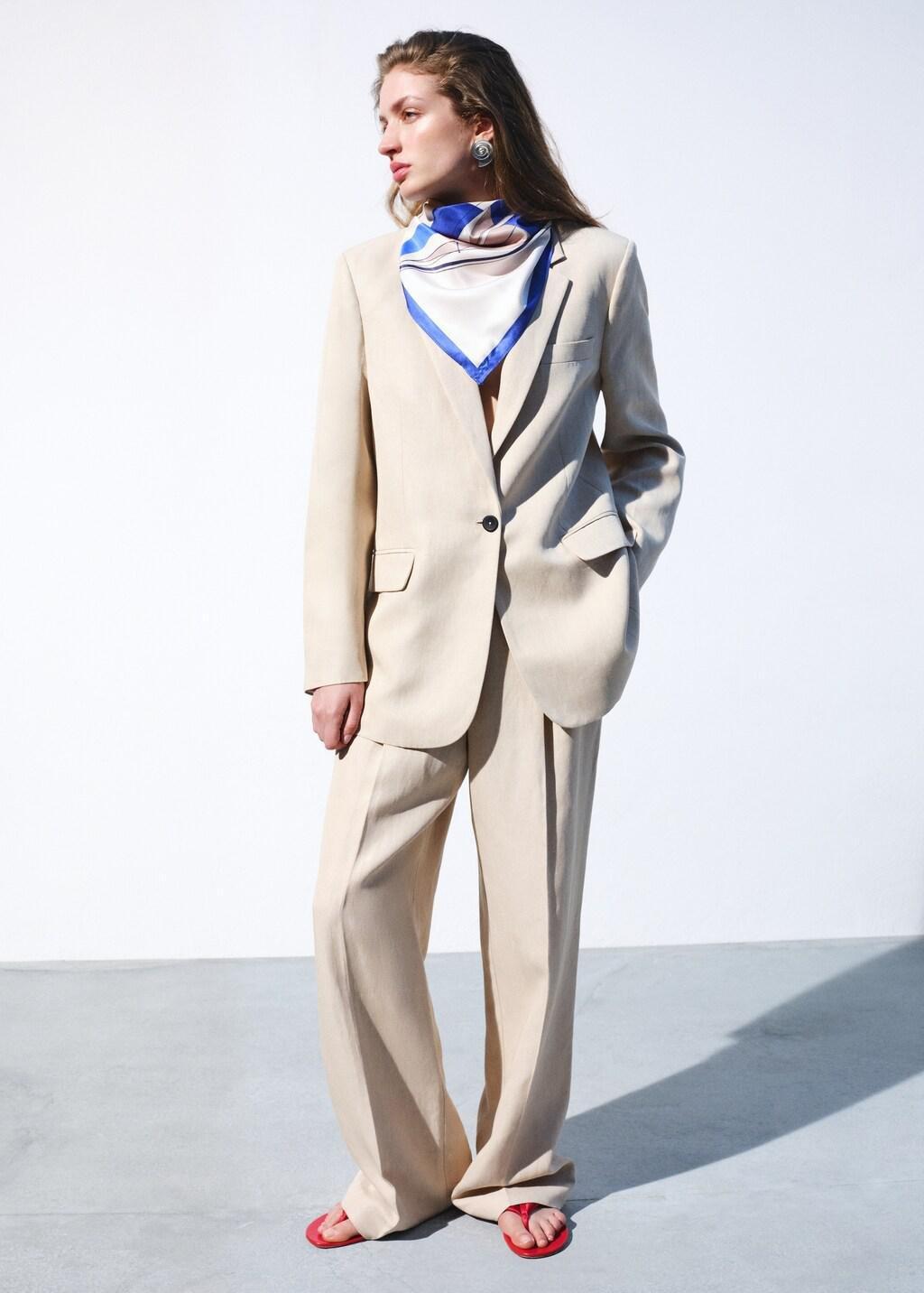 Brown Lt Pastel Straight Mid-Rise Suit Trousers, Light Pastel Brown, large image number 0