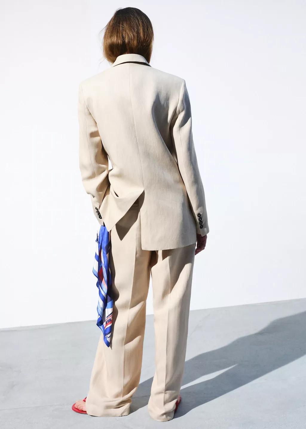 Brown Lt Pastel Straight Mid-Rise Suit Trousers, Light Pastel Brown, large image number 2