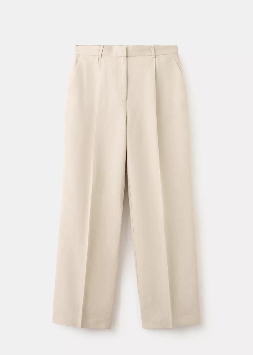 Brown Lt Pastel Straight Mid-Rise Suit Trousers, Light Pastel Brown, large image number 8