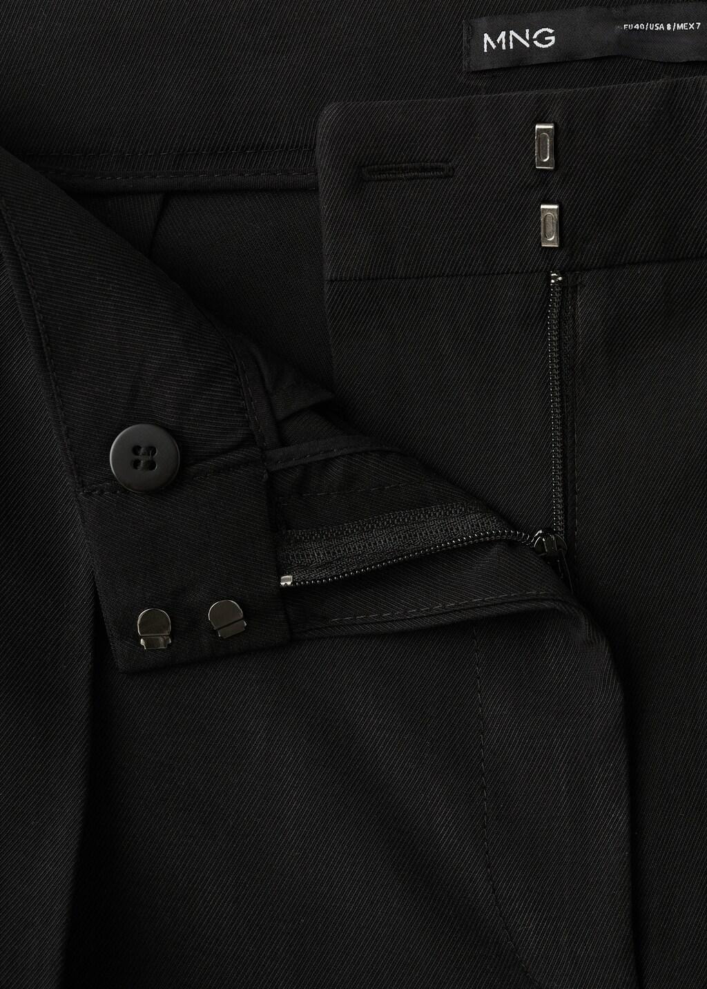 Black Straight-Fit Lyocell Trousers, Black, large image number 1