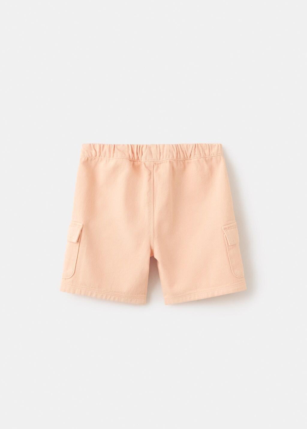Orange Lt Pastel Cargo Bermuda Shorts, Baby Boy, Light-Pastel Orange, large image number 2