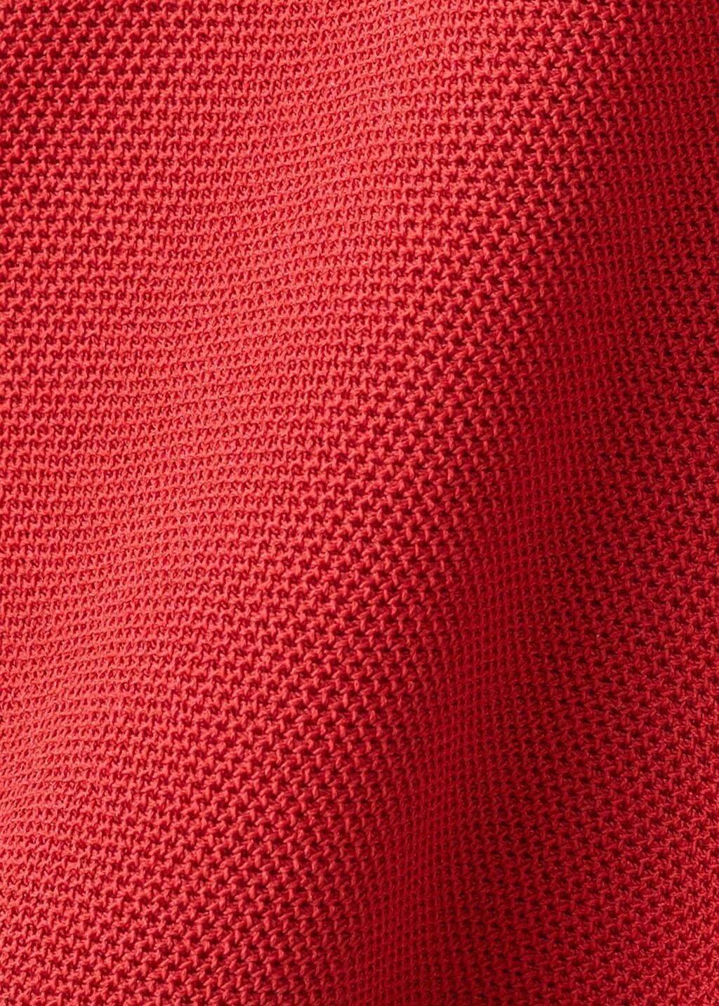 Red Contrasting Knitted Polo Shirt, 0201_70, large image number 5