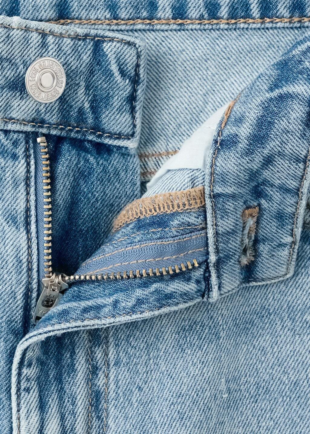 Blue Straight Low-Rise Denim Bermuda Shorts, 0201_TM, large image number 1