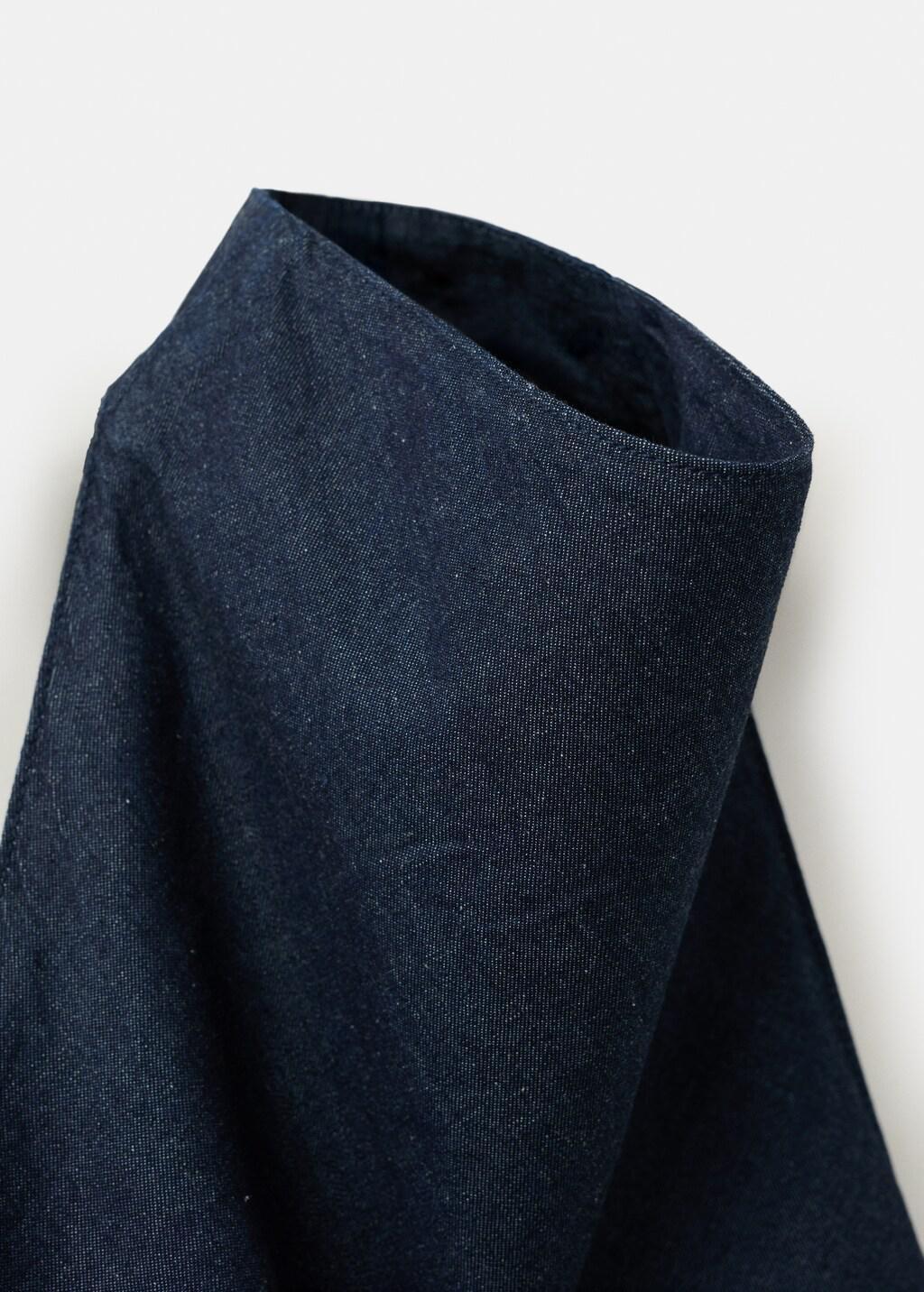 Blue Open-Back Denim Top, Open Blue, large image number 1