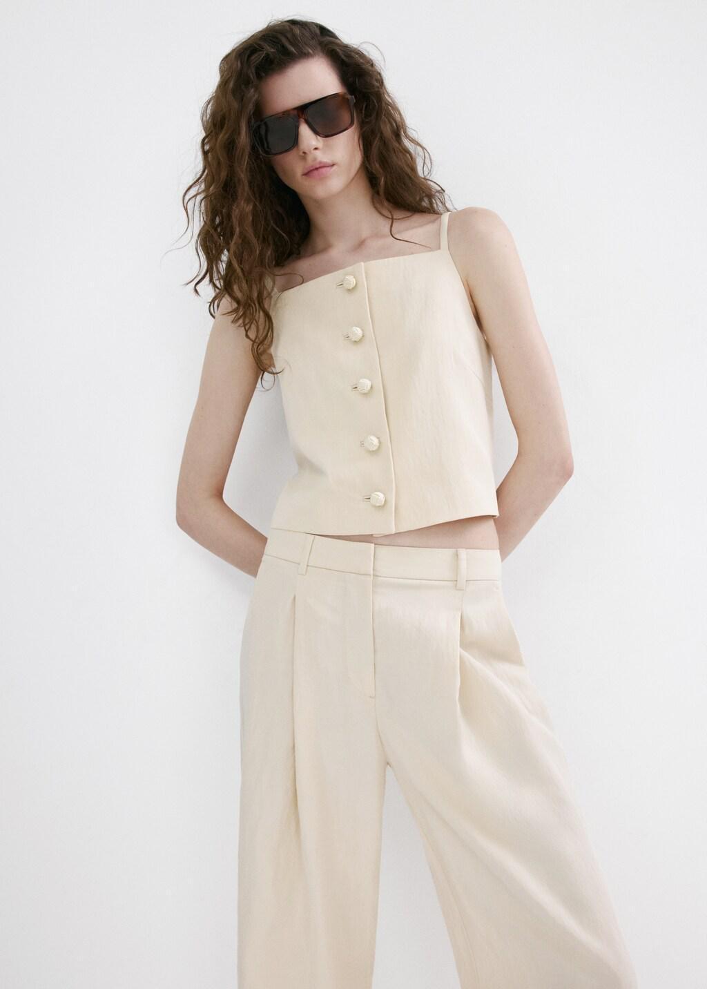 Grey Lt Pastel Mid-Rise Lyocell Trousers, 0201_06, large image number 3