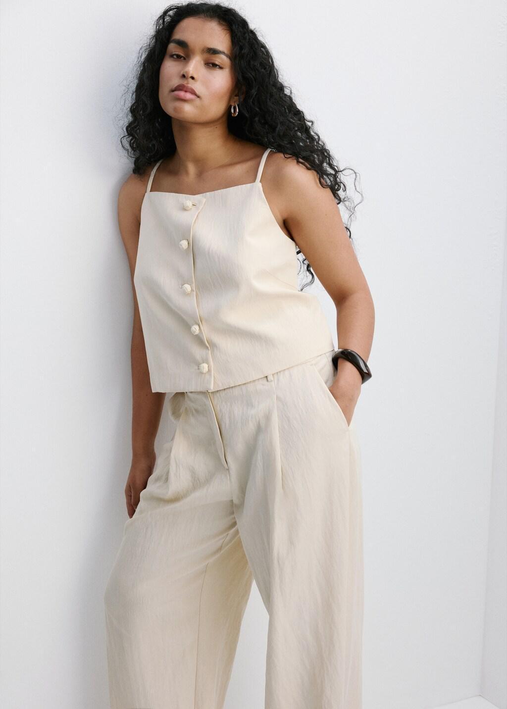 Grey Lt Pastel Mid-Rise Lyocell Trousers, 0201_06, large image number 6