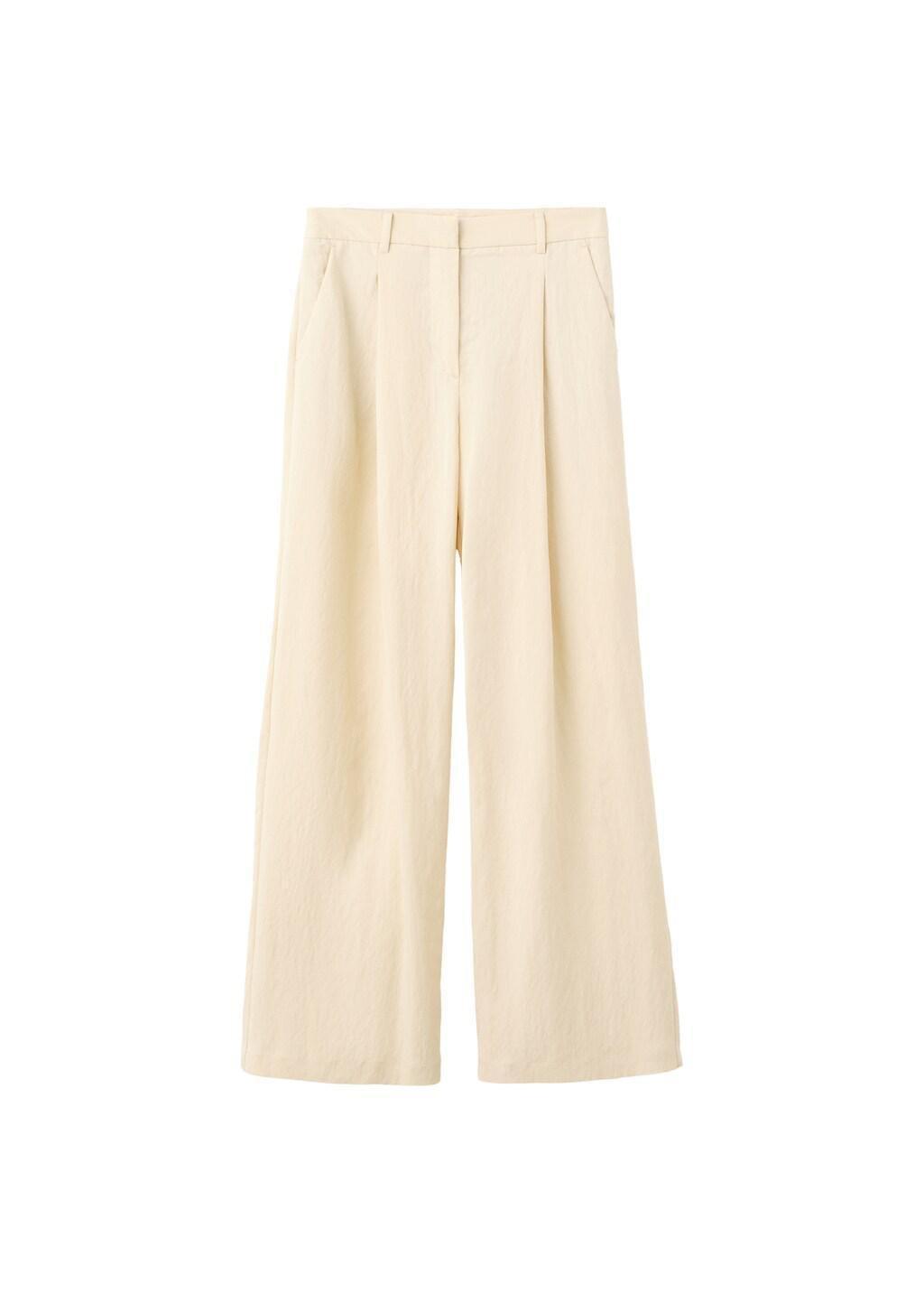 Grey Lt Pastel Mid-Rise Lyocell Trousers, 0201_06, large image number 8