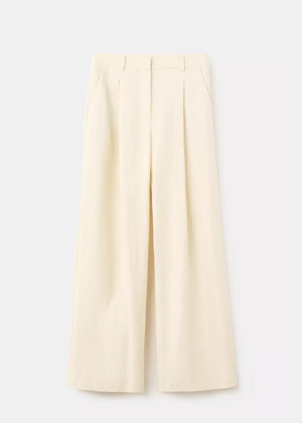 Grey Lt Pastel Mid-Rise Lyocell Trousers, 0201_06, large image number 9