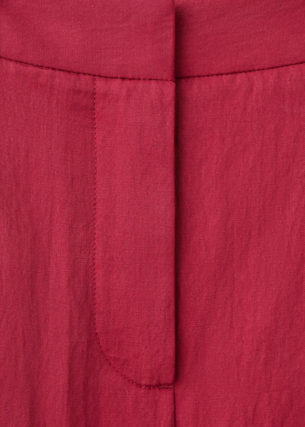 Red Mid-Rise Lyocell Trousers, 0201_70, large image number 5