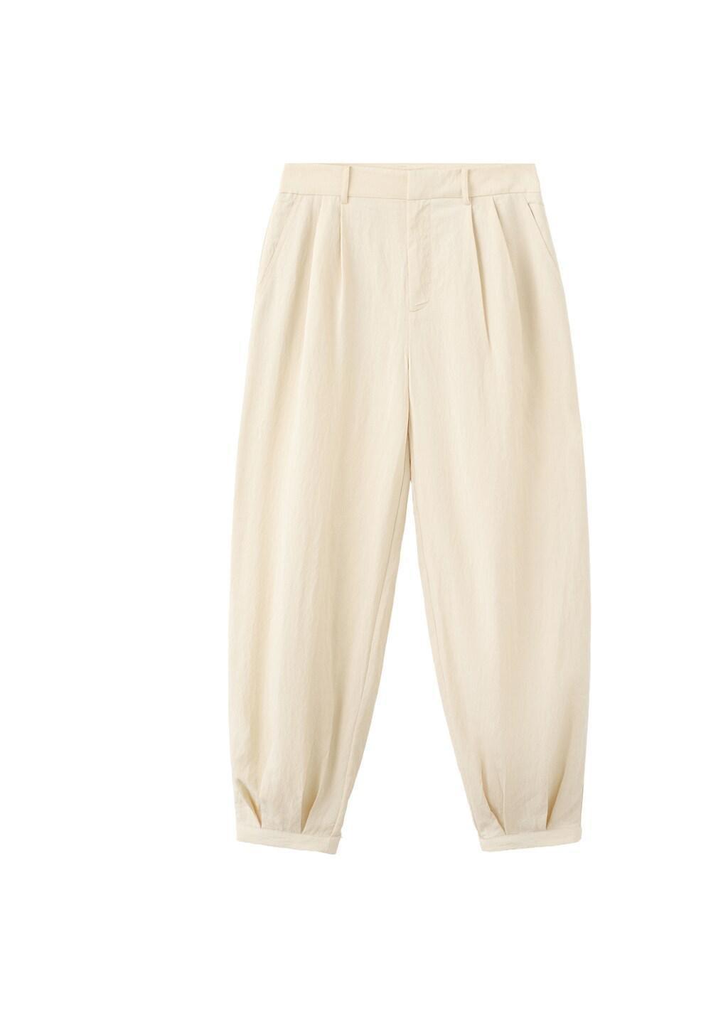 Grey Lt Pastel Lyocell Harem Trousers, Light Pastel Grey, large image number 5