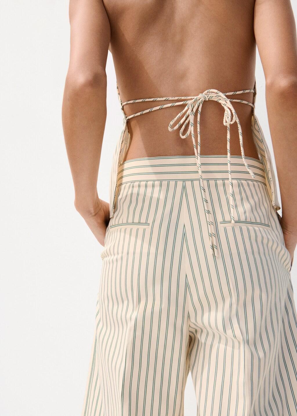 YELLOW Chalk-stripe straight trousers, 0201_12, large image number 6