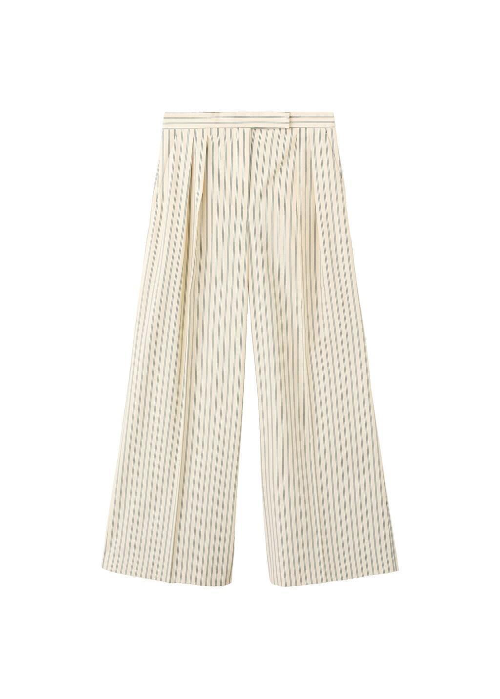 YELLOW Chalk-stripe straight trousers, 0201_12, large image number 7