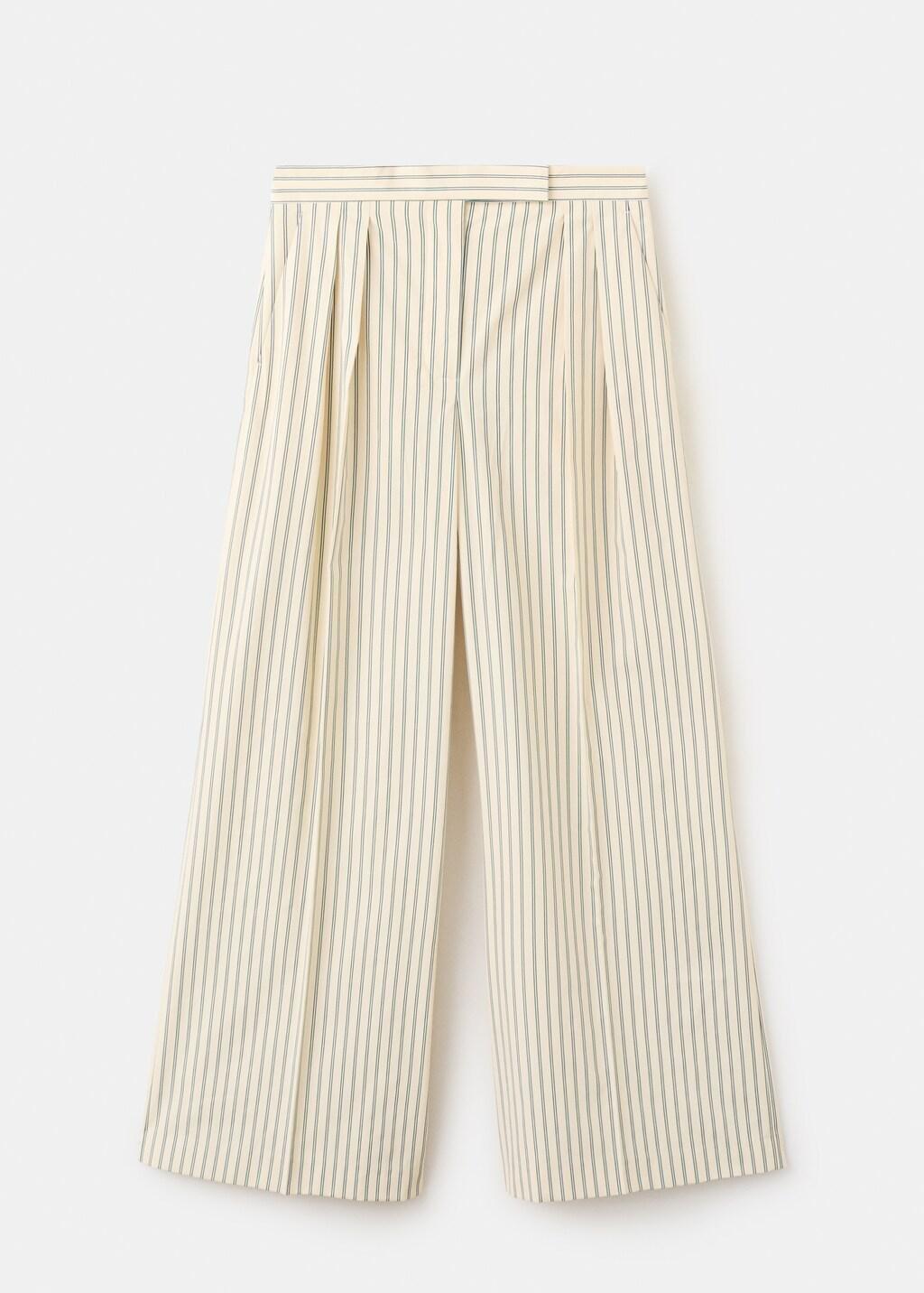 YELLOW Chalk-stripe straight trousers, 0201_12, large image number 8