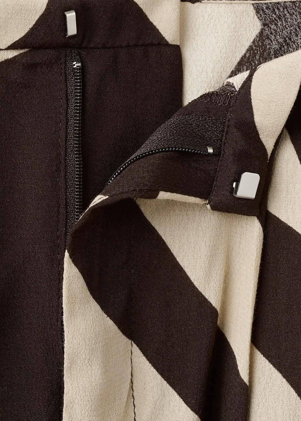 Brown Flowy Printed Trousers, 0201_30, large image number 1