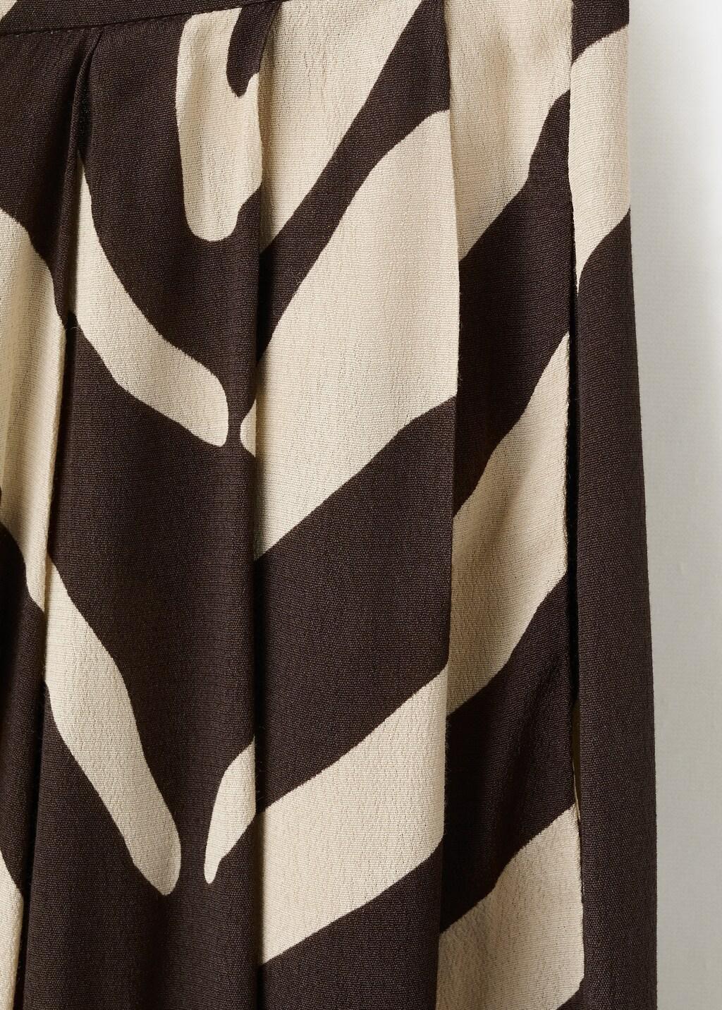Brown Flowy Printed Trousers, 0201_30, large image number 5