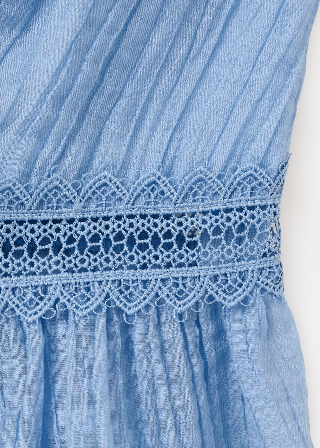 Blue Lt Pastel Lyocell Top With Contrasting Trim, 0201_50, large image number 1