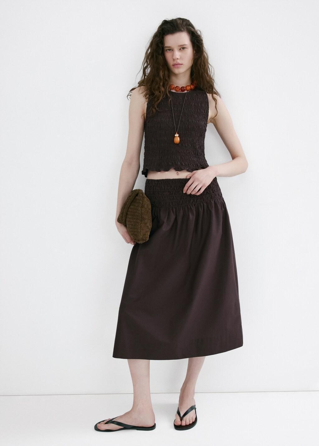 Brown Terry Cotton Top, 0201_32, large image number 0