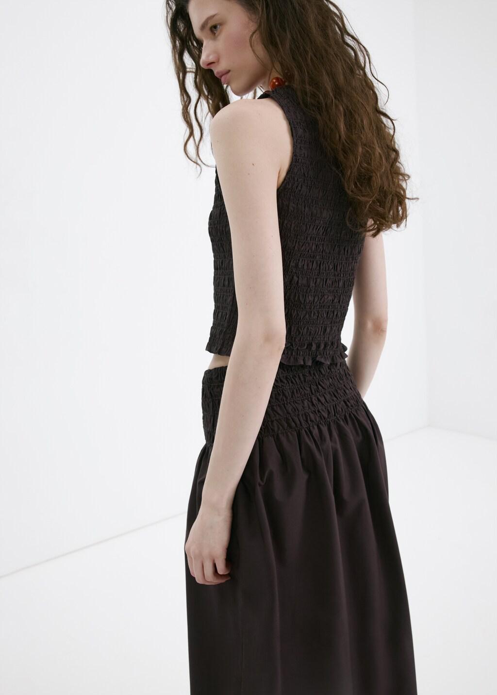 Brown Terry Cotton Top, 0201_32, large image number 2
