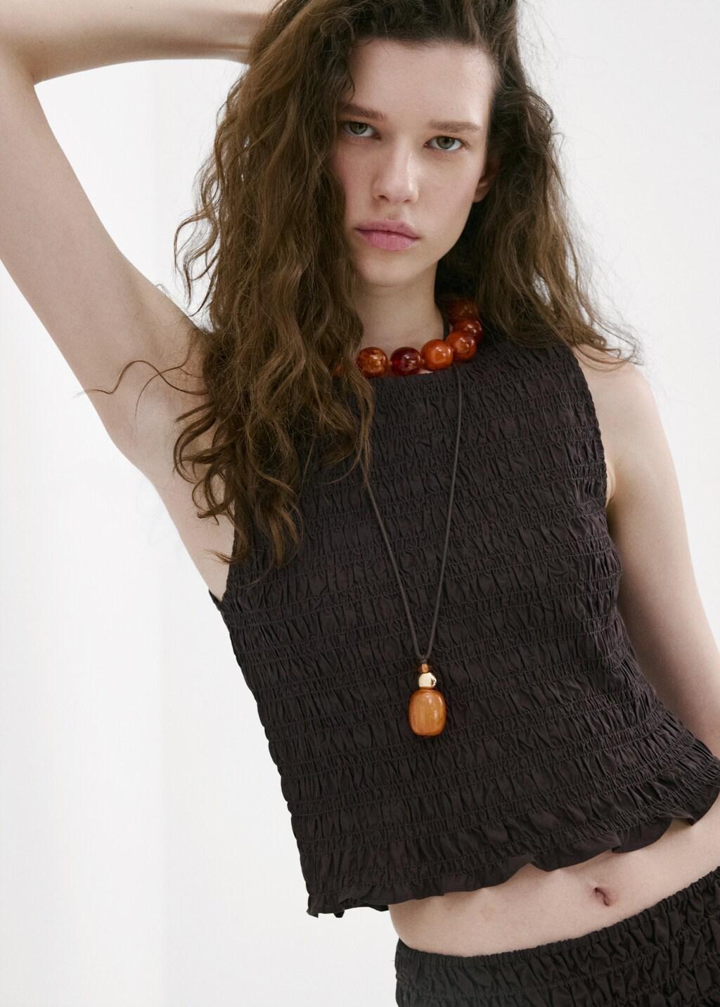 Brown Terry Cotton Top, 0201_32, large image number 3