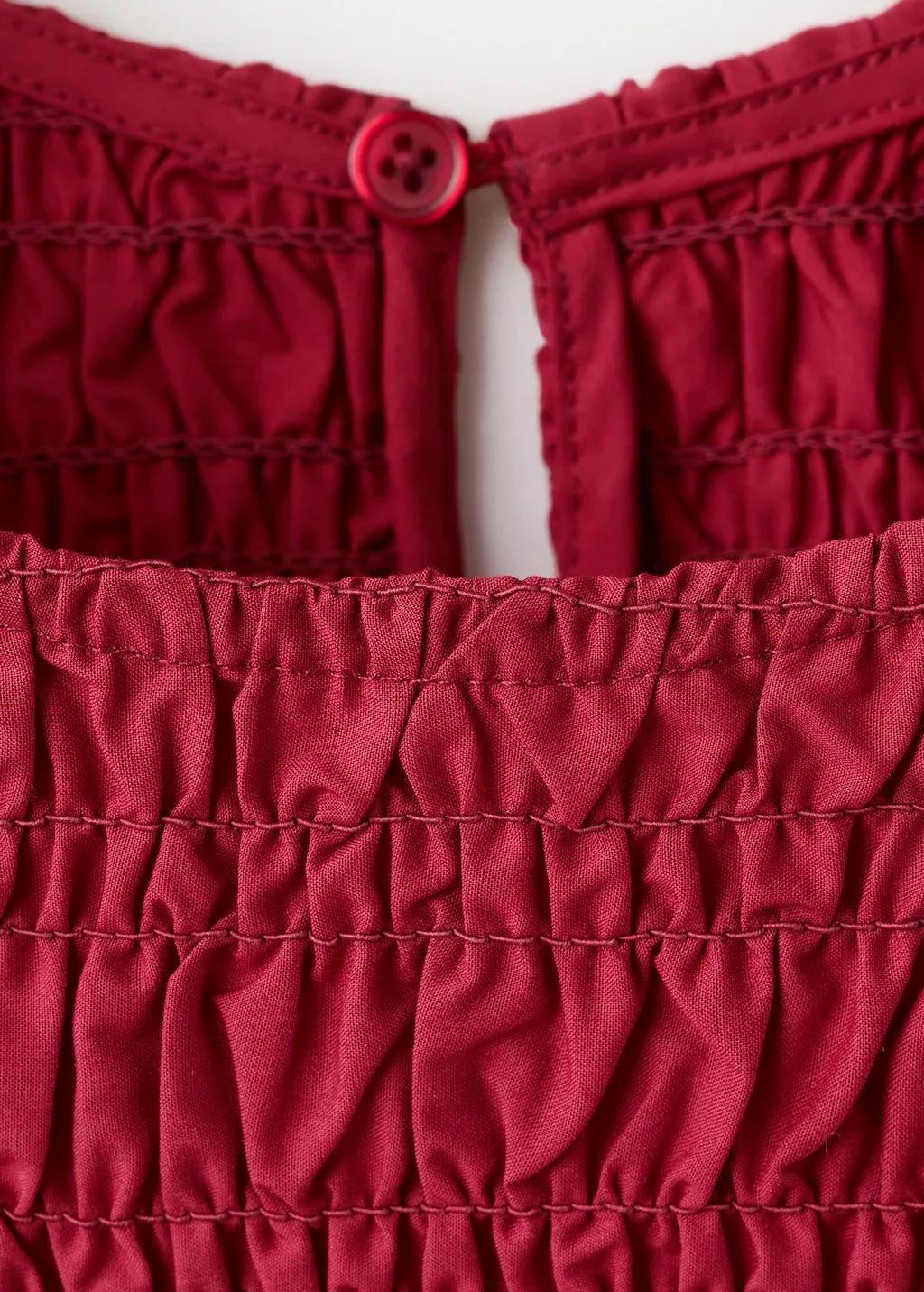 Red Terry Cotton Top, Red, large image number 1