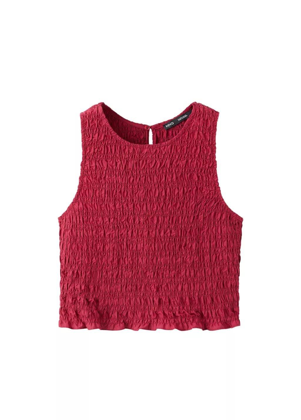 Red Terry Cotton Top, Red, large image number 6