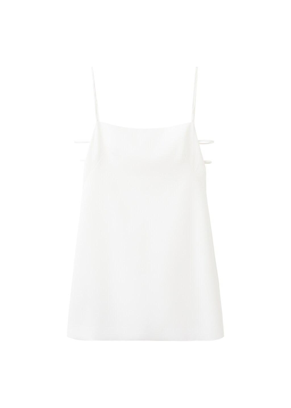 White Short Dress With Side Slits, 0201_01, large image number 5