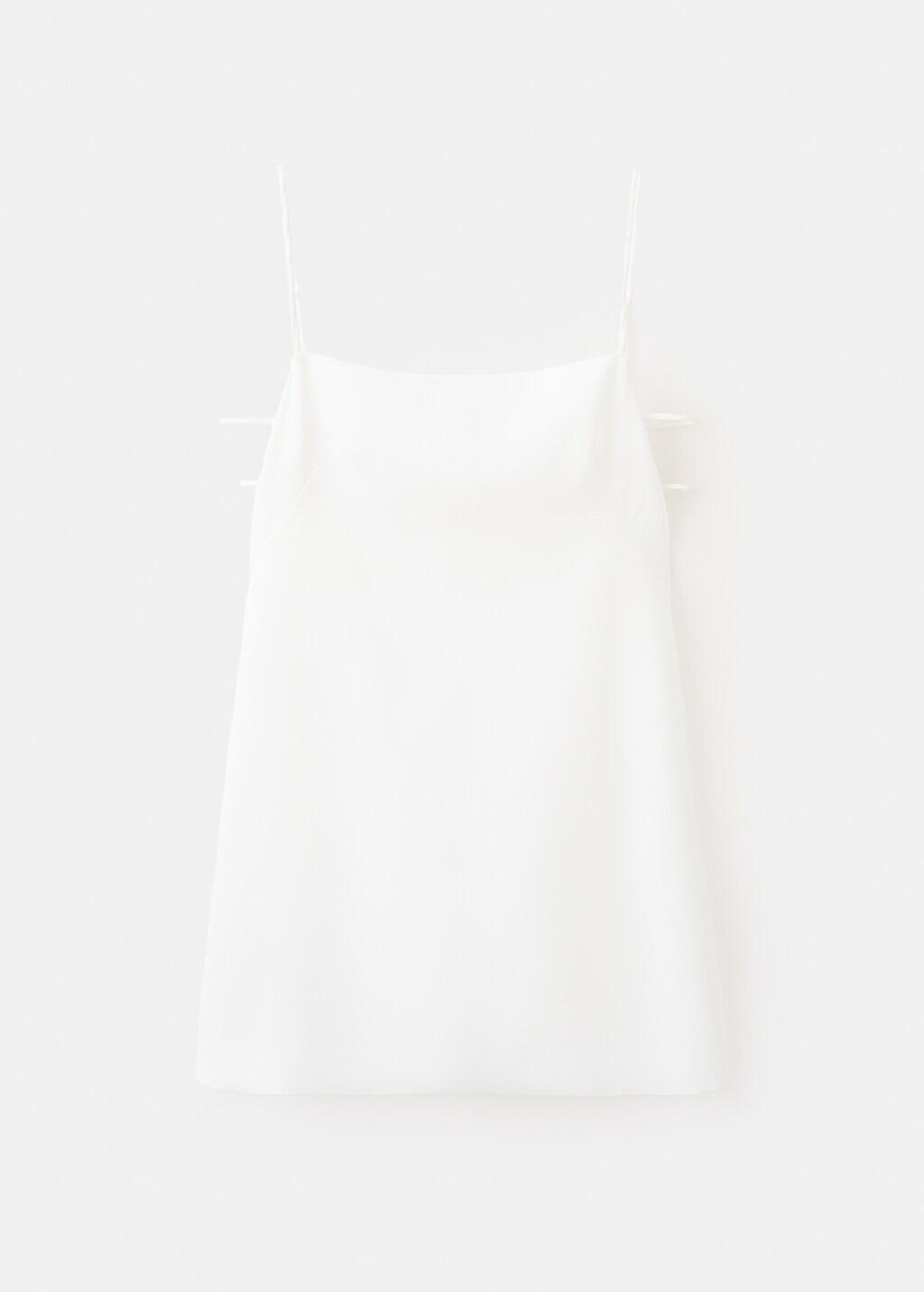 White Short Dress With Side Slits, 0201_01, large image number 6