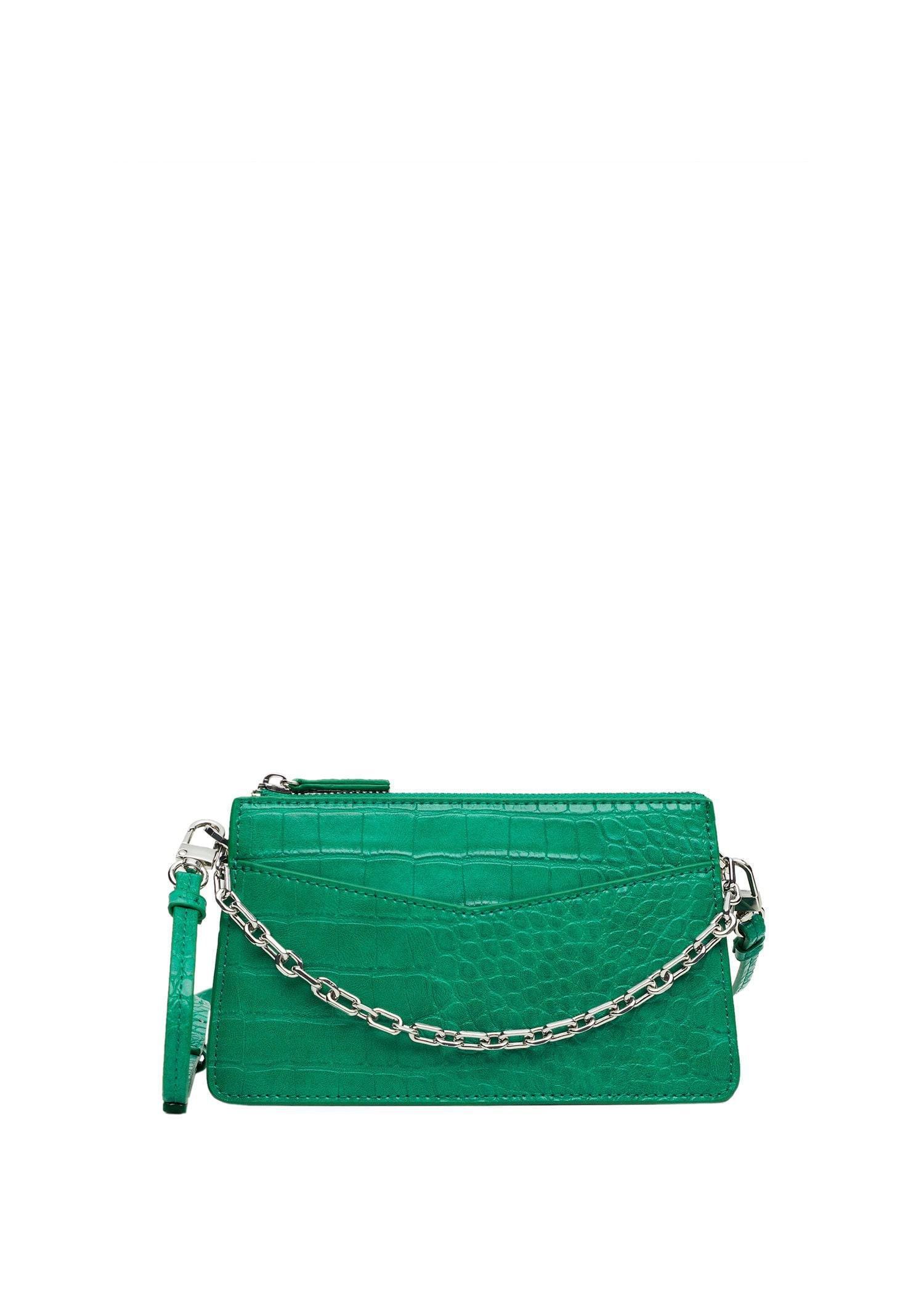 Green Croc-Effect Cross Body Bag, , large image number 0