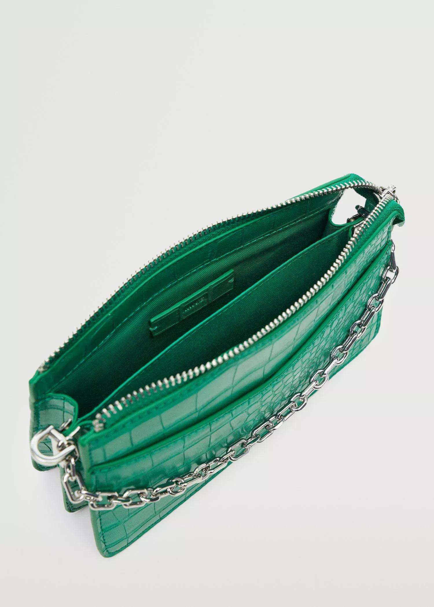 Green Croc-Effect Cross Body Bag, , large image number 2