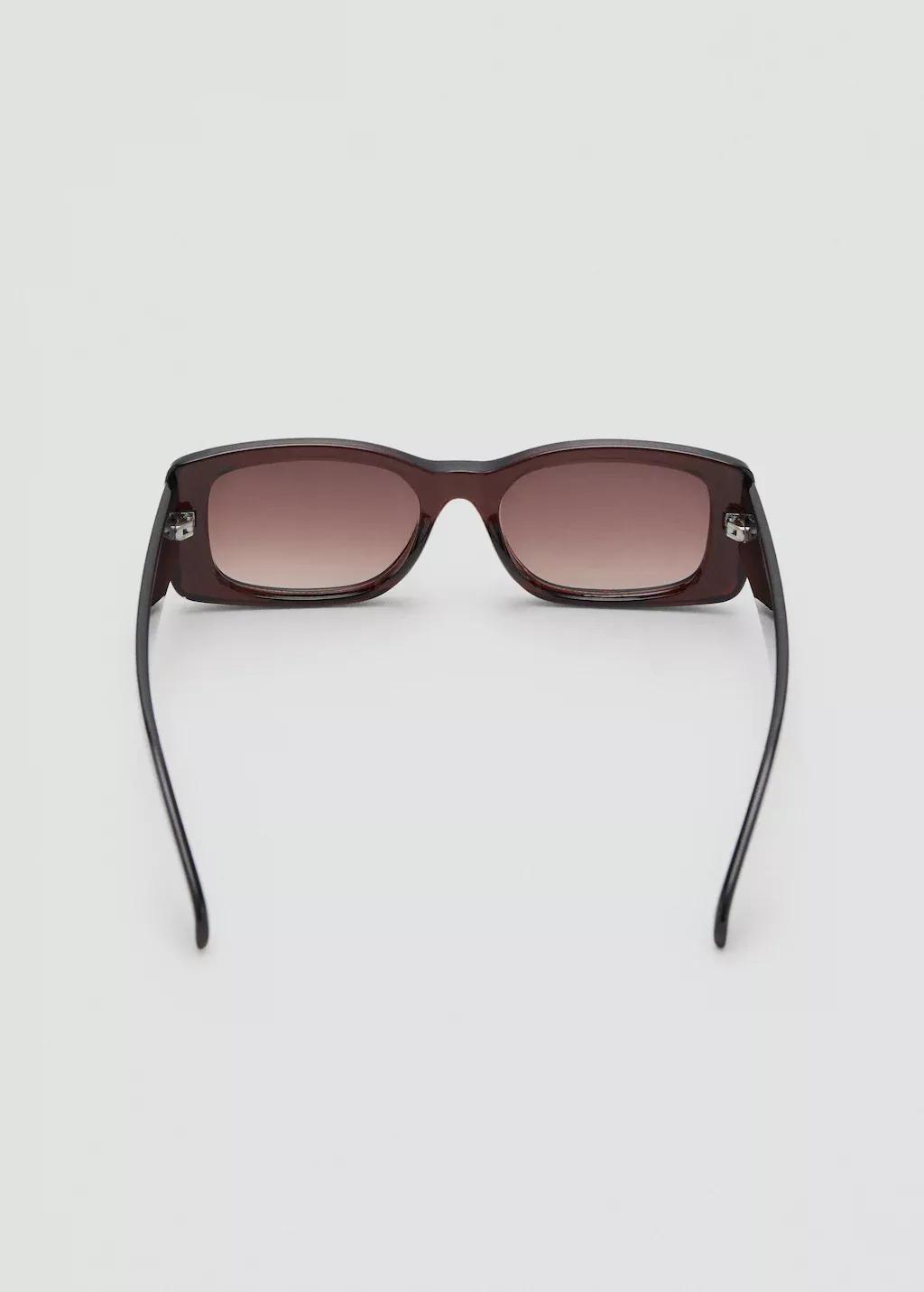 Brown Rectangular-Frame Sunglasses, Brown, medium