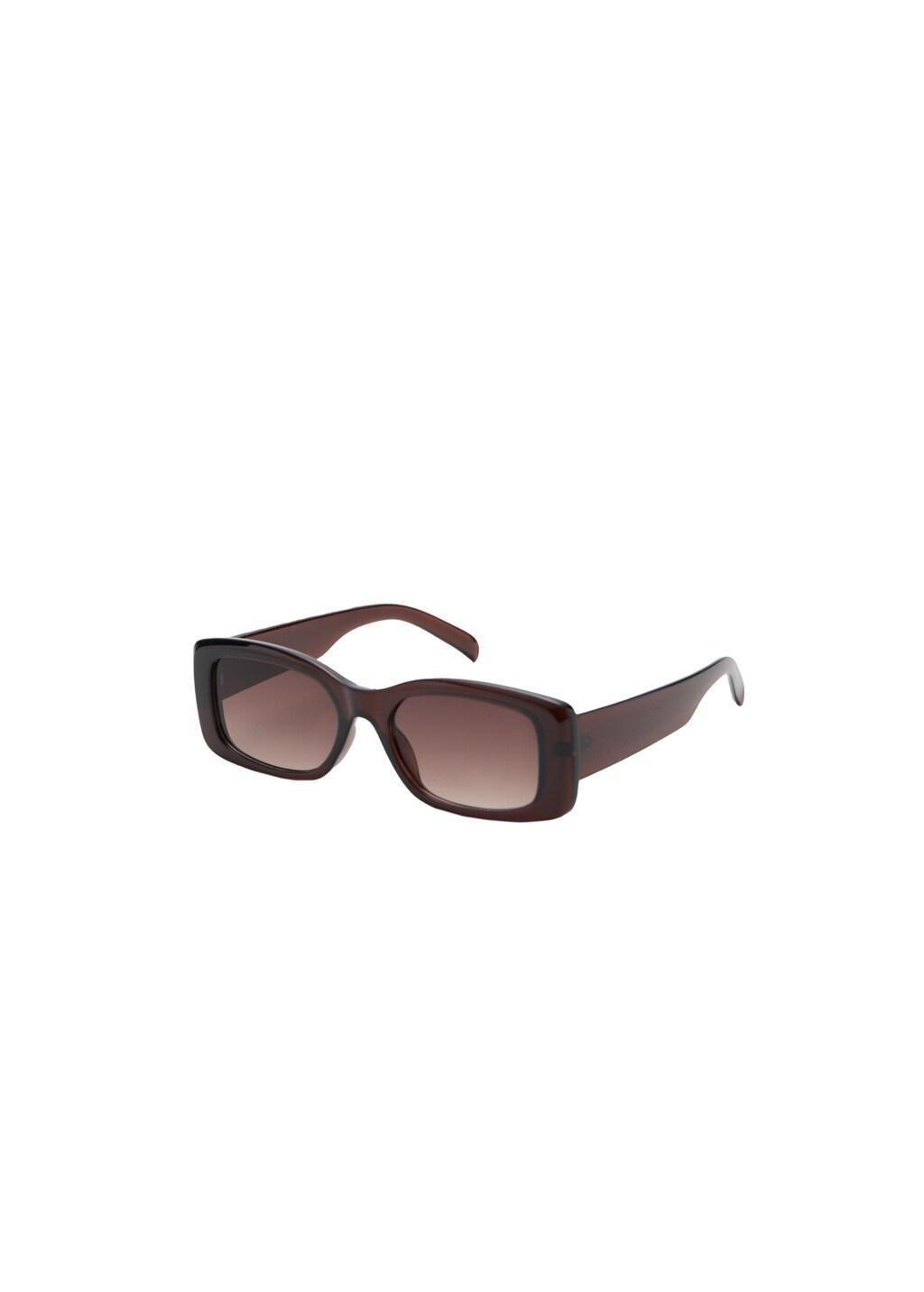 Brown Rectangular-Frame Sunglasses, Brown, large image number 2