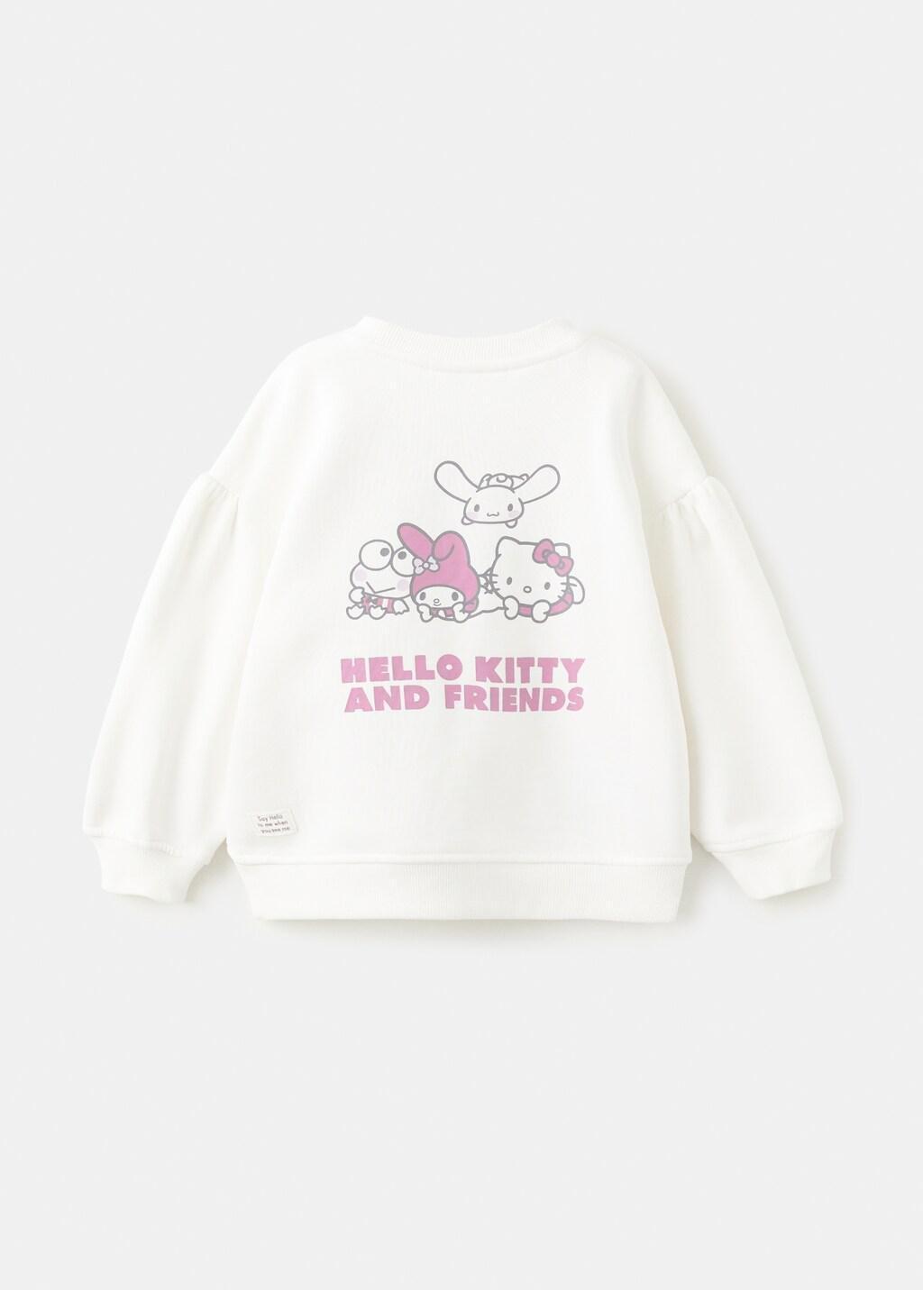 White Hello Kitty Sweatshirt, Kids Unisex, Natural White, large image number 2