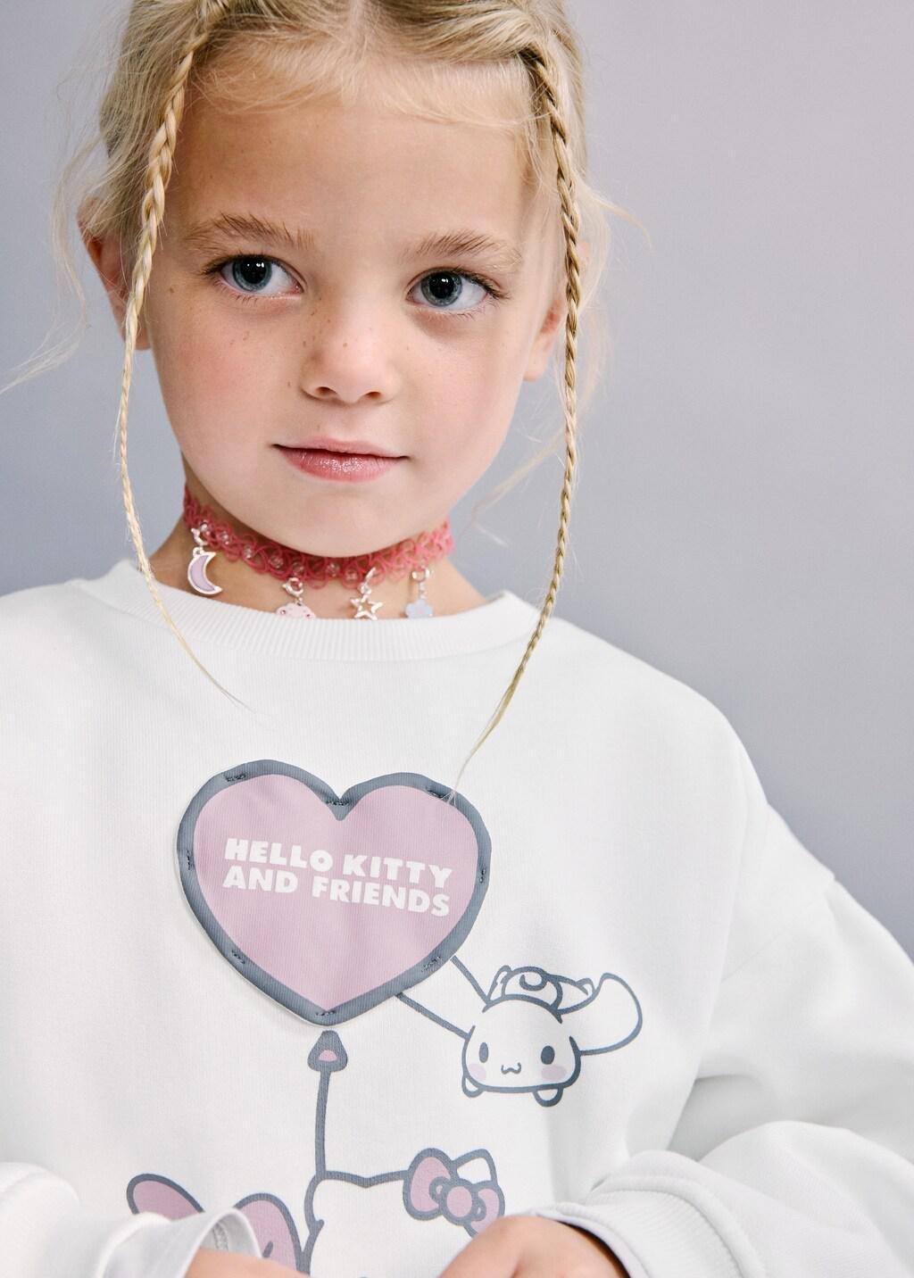 White Hello Kitty Sweatshirt, Kids Unisex, 0201_02, large image number 3