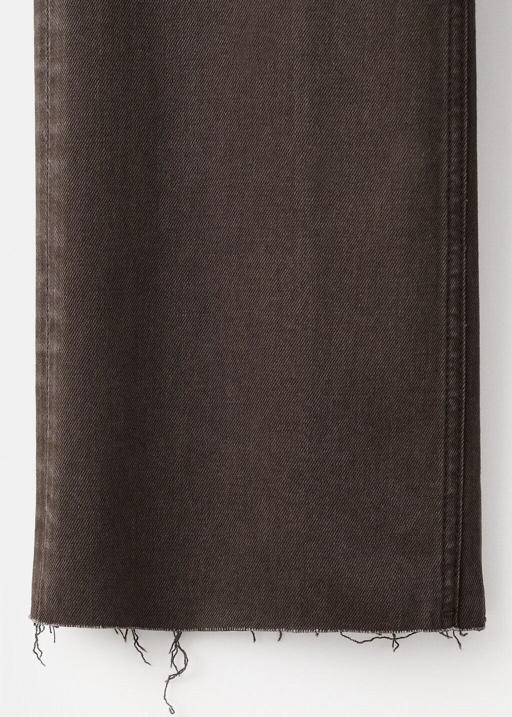 Brown Sienna Flared Cropped Jeans, Dark Brown, large image number 1