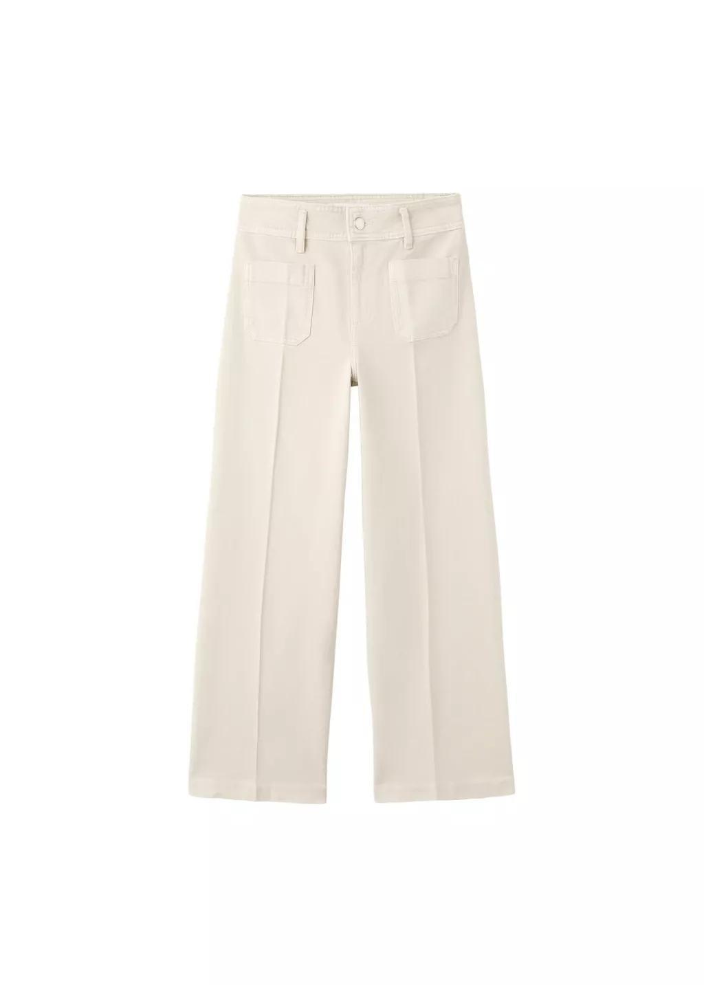Brown Wide-Leg Jeans With Pockets, Light Pastel Brown, large image number 7