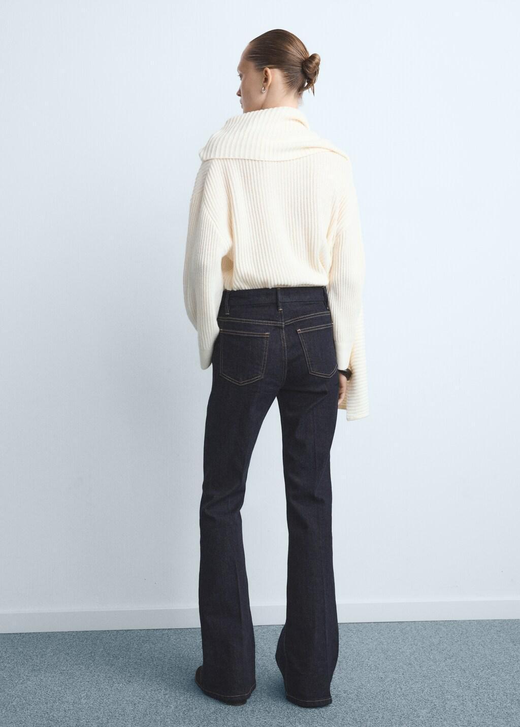 Blue Violet Flared High-Rise Jeans, Open Blue, large image number 2