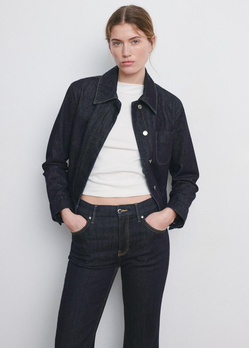 Blue Violet Flared High-Rise Jeans, Open Blue, large image number 4
