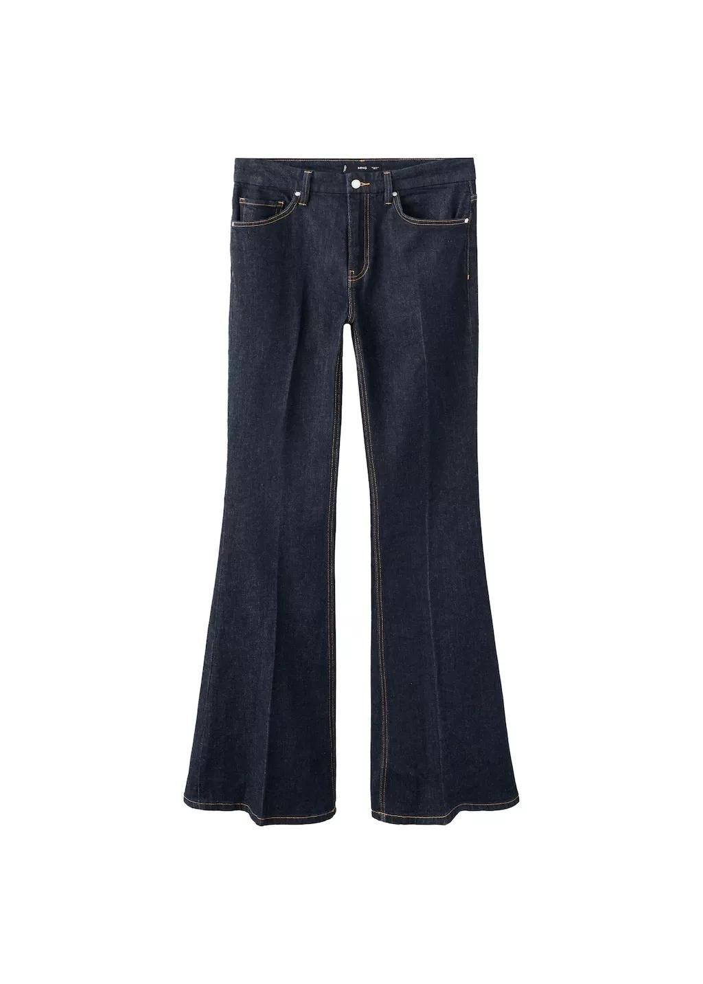 Blue Violet Flared High-Rise Jeans, Open Blue, large image number 7