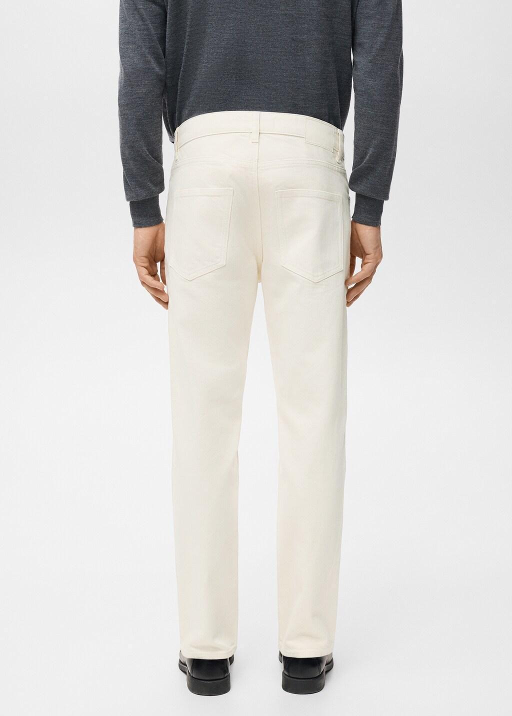 Beige Ben Cropped Tapered-Fit Jeans, Light Beige, large image number 2