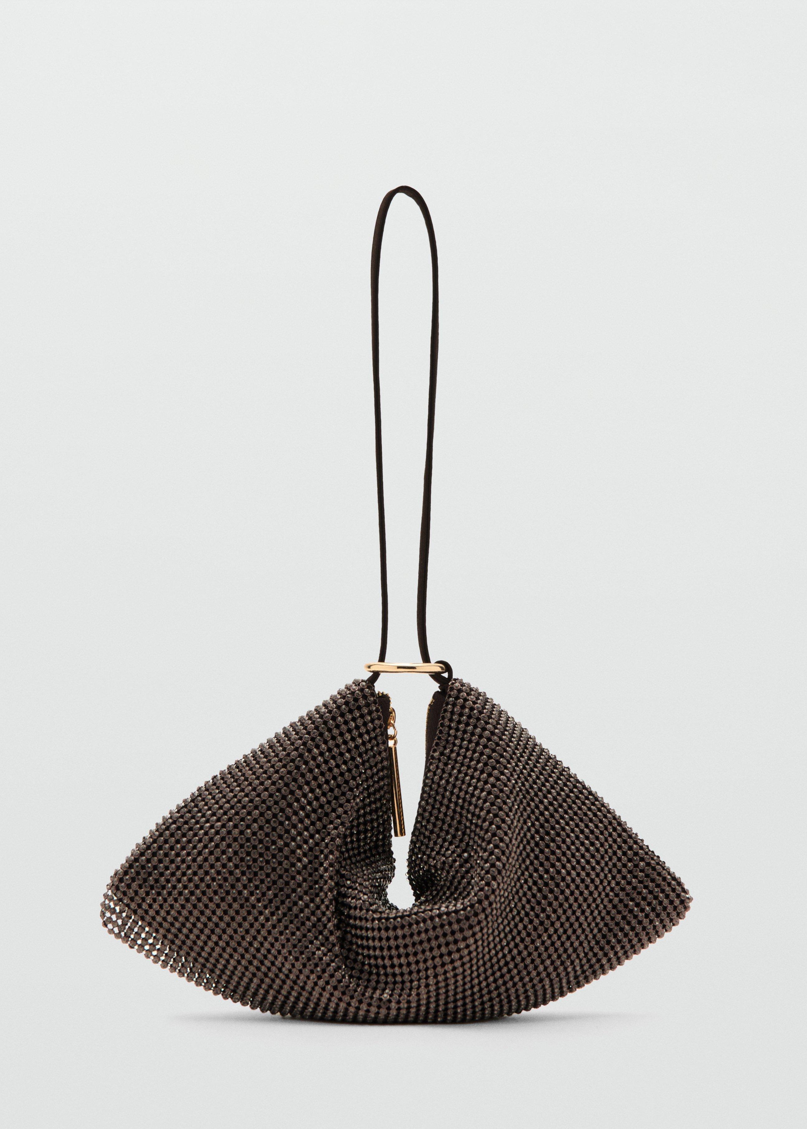 Brown Handbag With Rhinestones, 0201_32, large image number 3