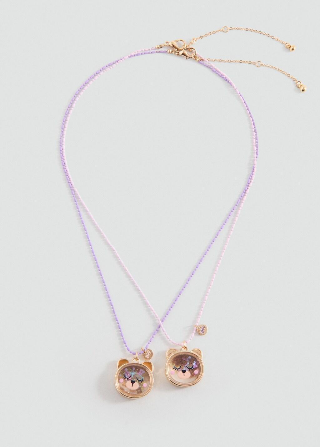 Gold Pack Of 2 Necklaces, Kids Girls, Gold, large image number 3