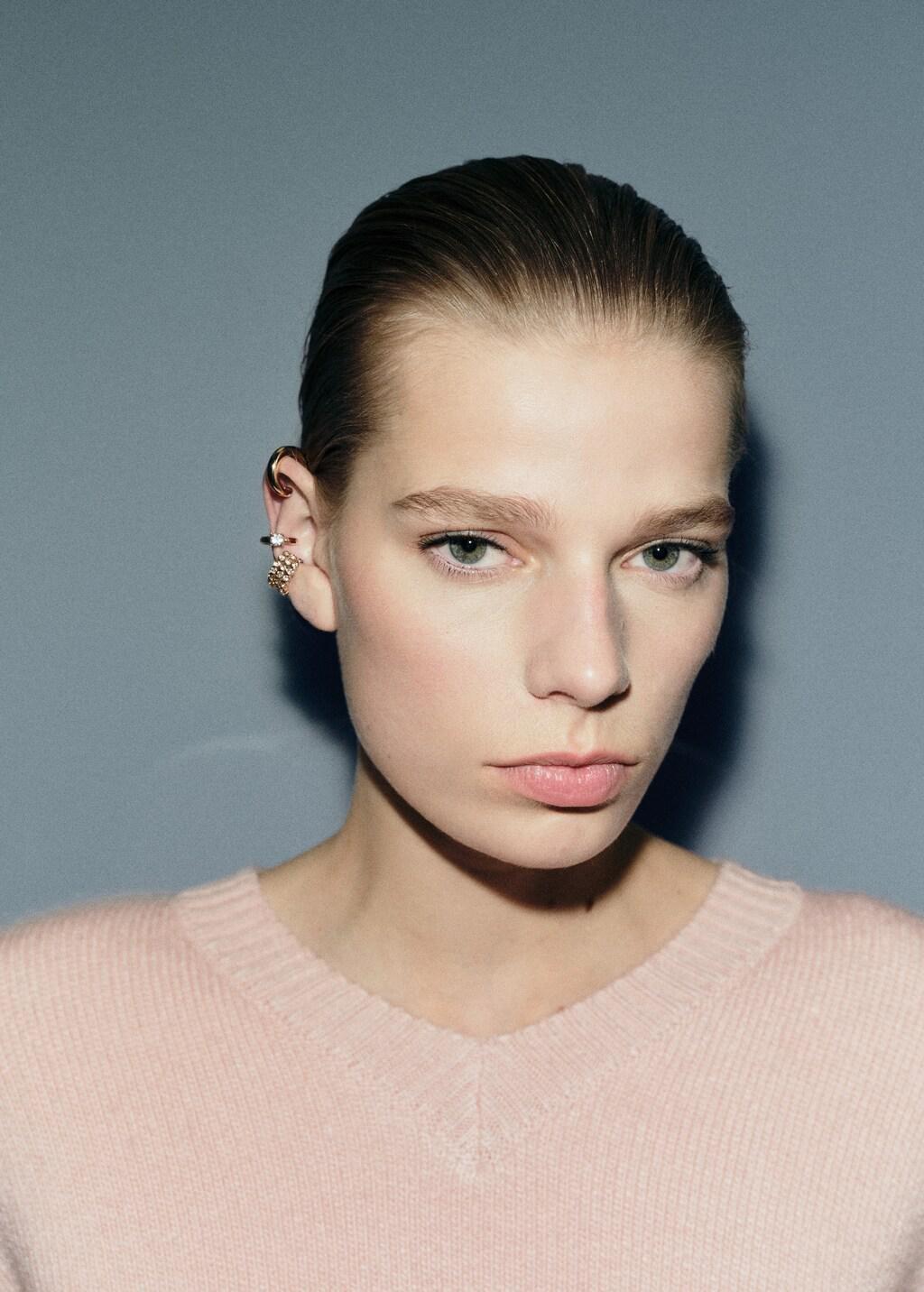 Gold Ear Cuff Earrings Set, Gold, large image number 0