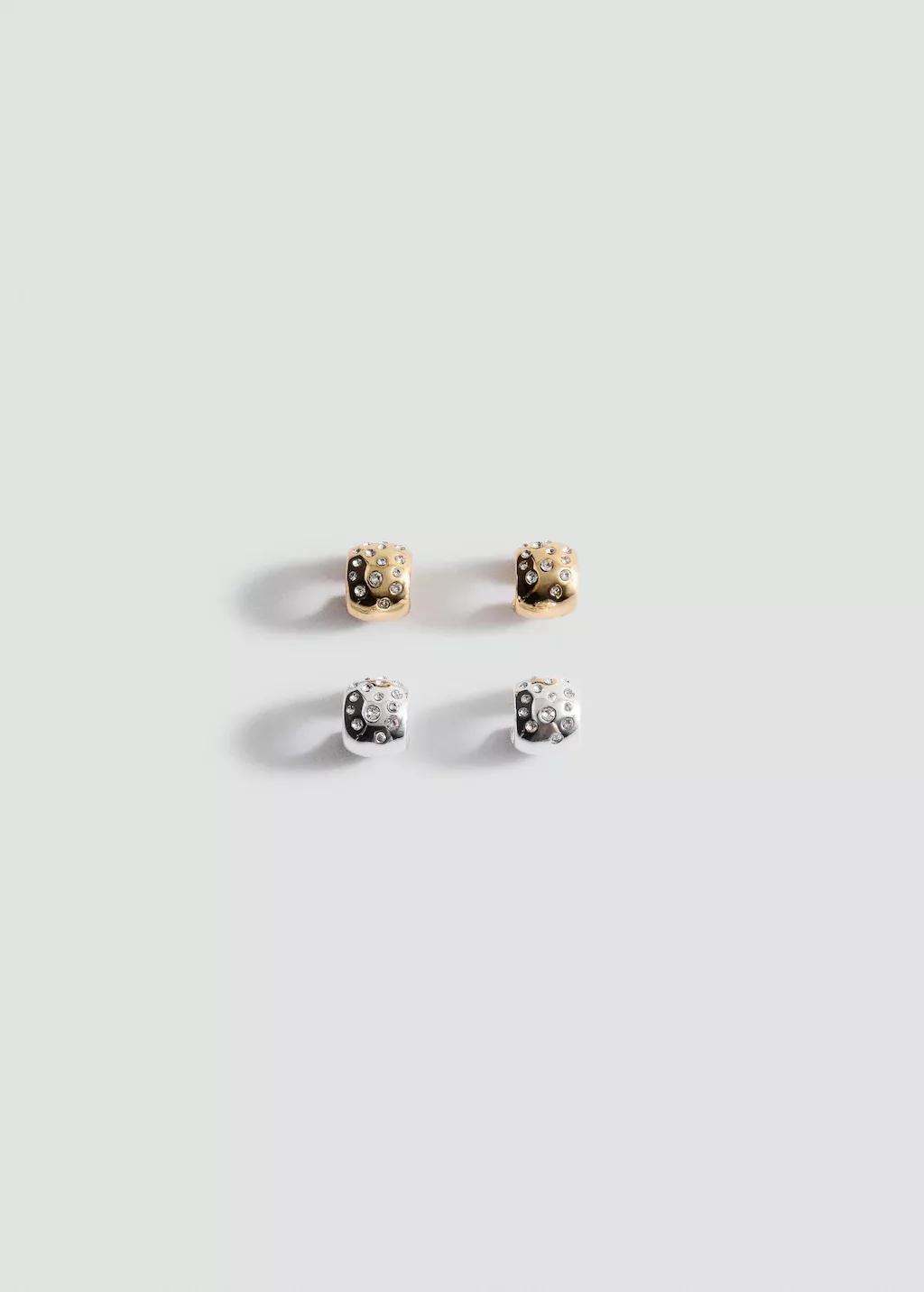 Gold Combined Earring Set, Gold, large image number 4