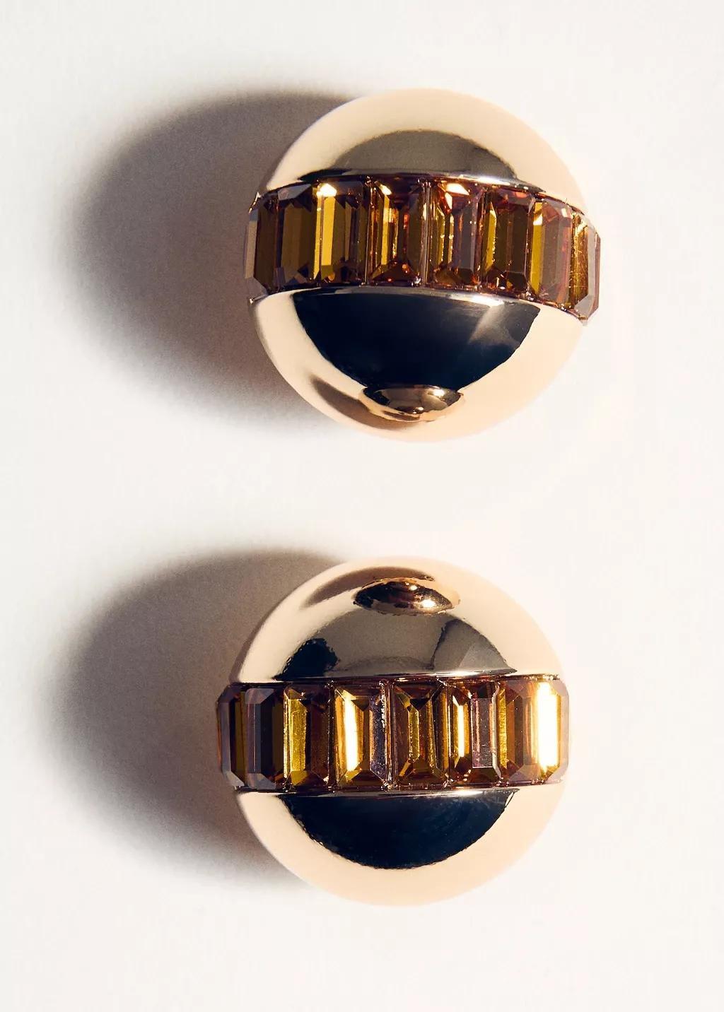 Gold Combined Round Earrings, 0201_OR, medium