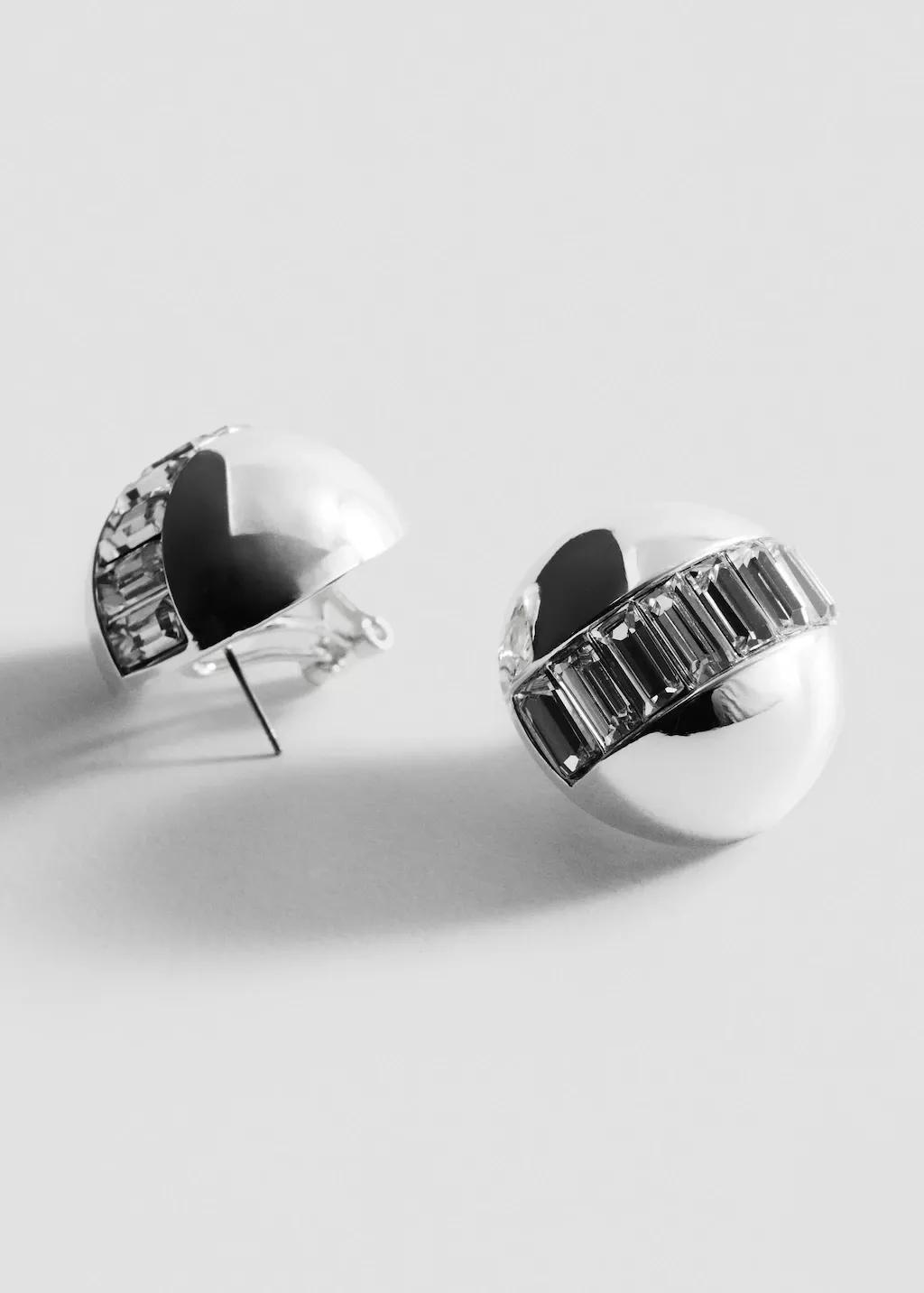 Silver Combined Round Earrings, 0201_PL, large image number 1