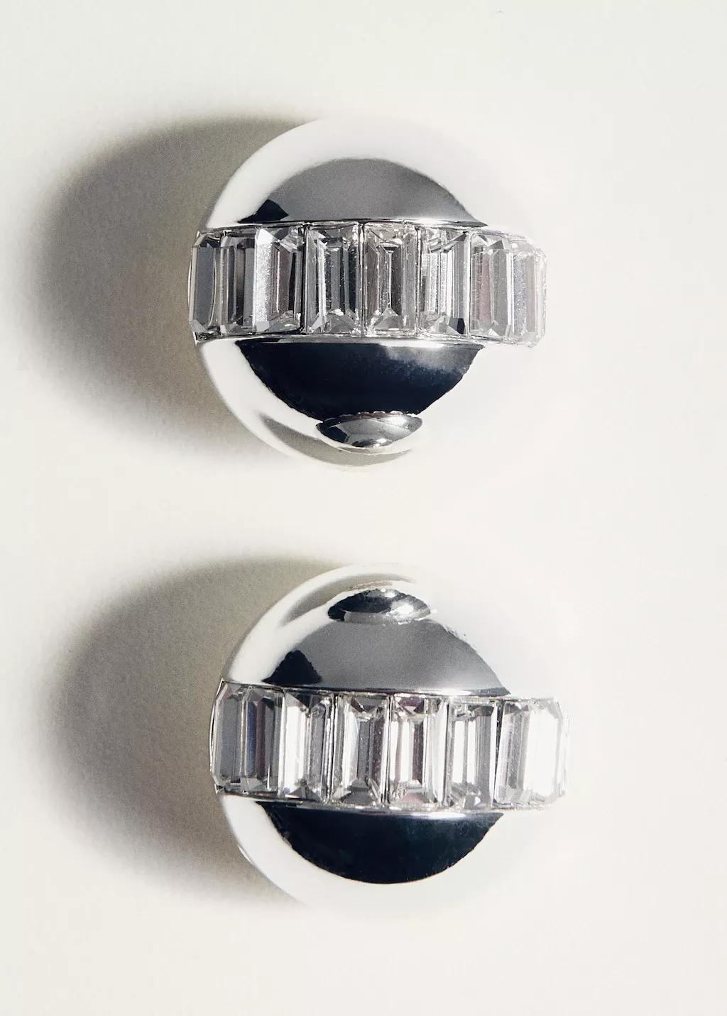 Silver Combined Round Earrings, 0201_PL, large image number 2