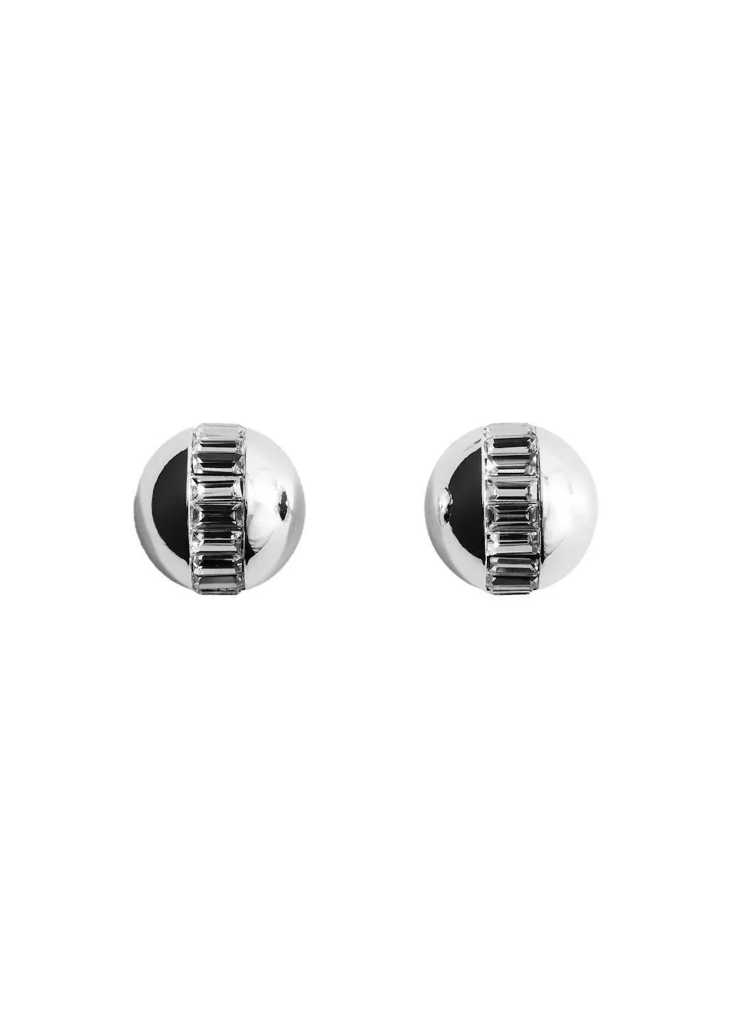 Silver Combined Round Earrings, 0201_PL, large image number 3