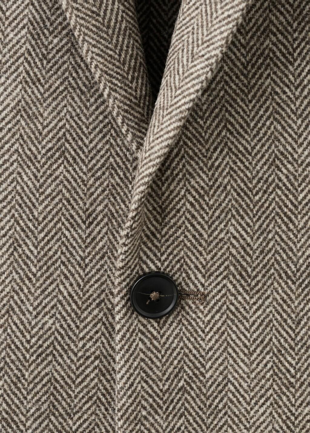 Brown Slim-Fit Wool-Blend Blazer, 0201_30, large image number 1
